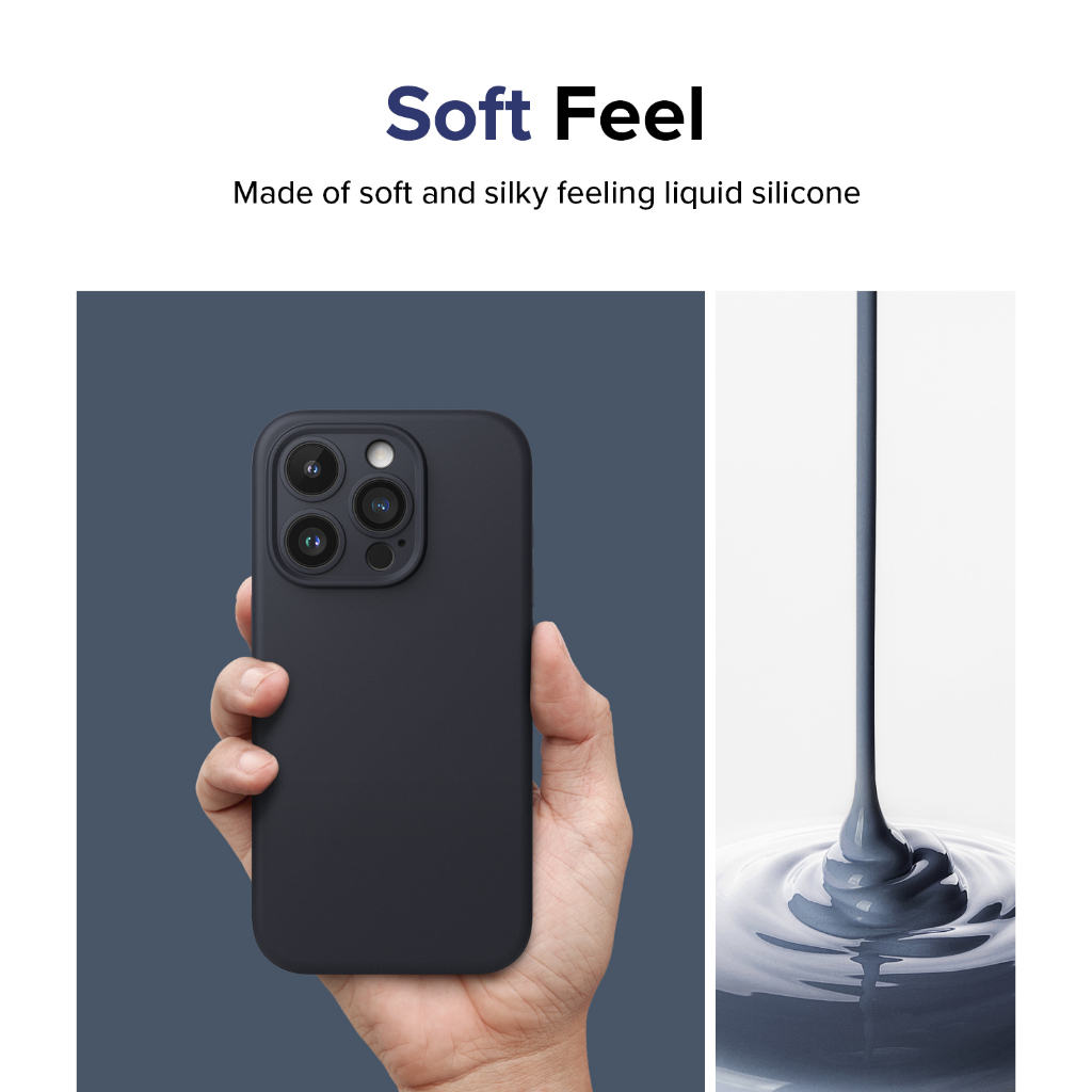 Ringke Silicone Từ tính cho iPhone 15 Pro Max 15 Pro Vỏ silicon mềm nhẹ