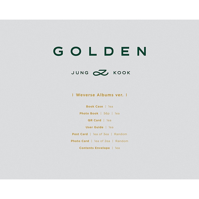 BTS JUNGKOOK - GOLDEN  Weverse Ver.