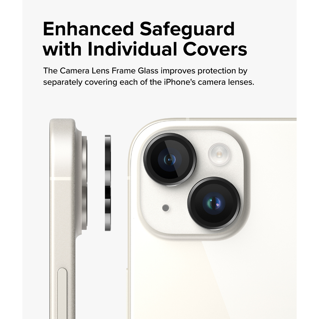 Ringke Khung Hợp Kim Nhôm Bảo Vệ Ống Kính Máy Ảnh Cho iPhone 15 Plus 15