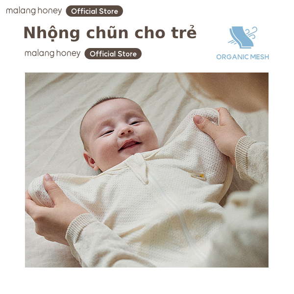 [Malang Honey] Organic Mesh Nhộng chũn trẻ sơ sinh hữu cơ Hàn Quốc/Túi ngủ (thích hợp 4 mùa) Cho Bé Sơ Sinh  Ngủ Ngon