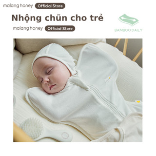 [Malang Honey] Bamboo Daily Nhộng chũn trẻ sơ sinh hữu cơ Hàn Quốc/Túi ngủ (mặc 4 mùa) Cho Bé Sơ Sinh  Ngủ Ngon