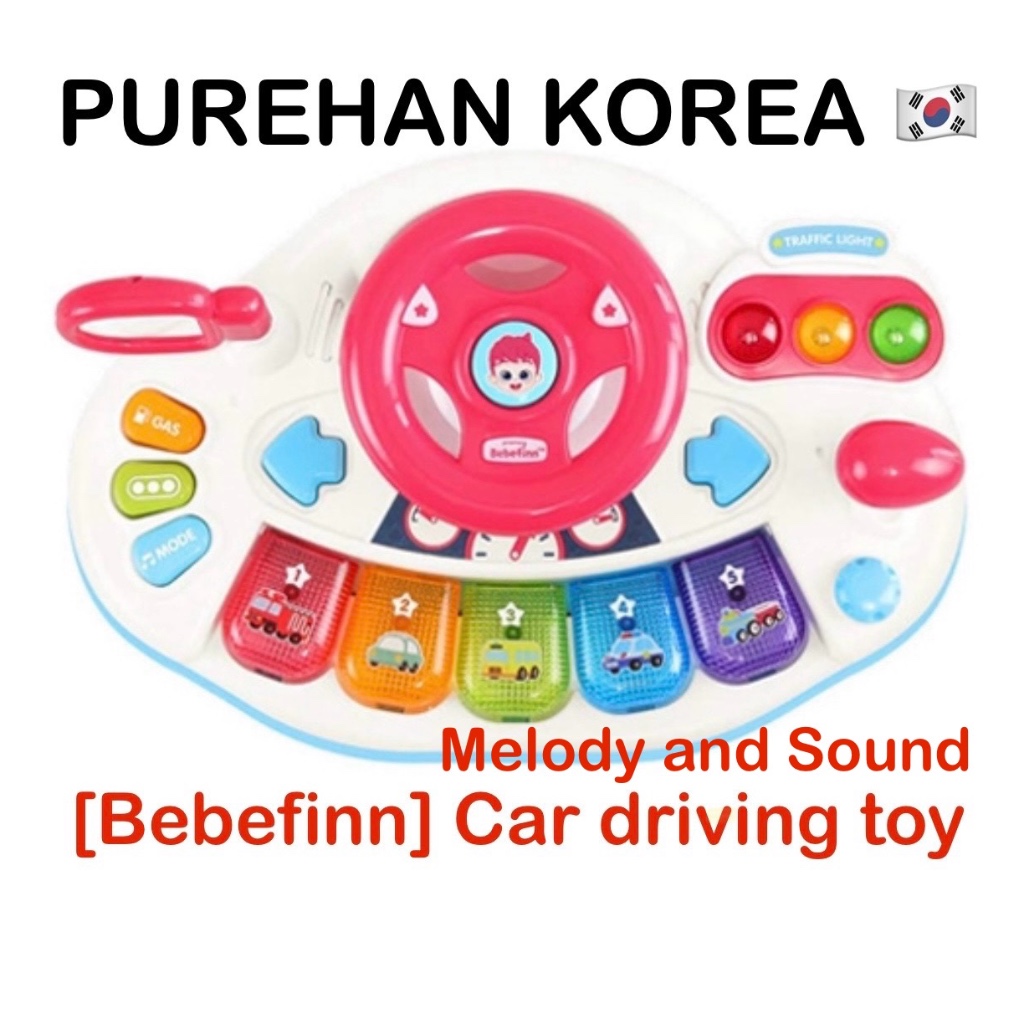 [Bebefinn] Đồ chơi lái xe ô tô giai điệu và âm thanh cho bé