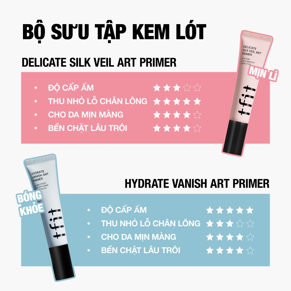 [TFIT Official] Kem Lót Delicate Silk Veil Art Primer Kem dưỡng ẩm Che phủ lỗ chân lông 30ml | BigBuy360 - bigbuy360.vn
