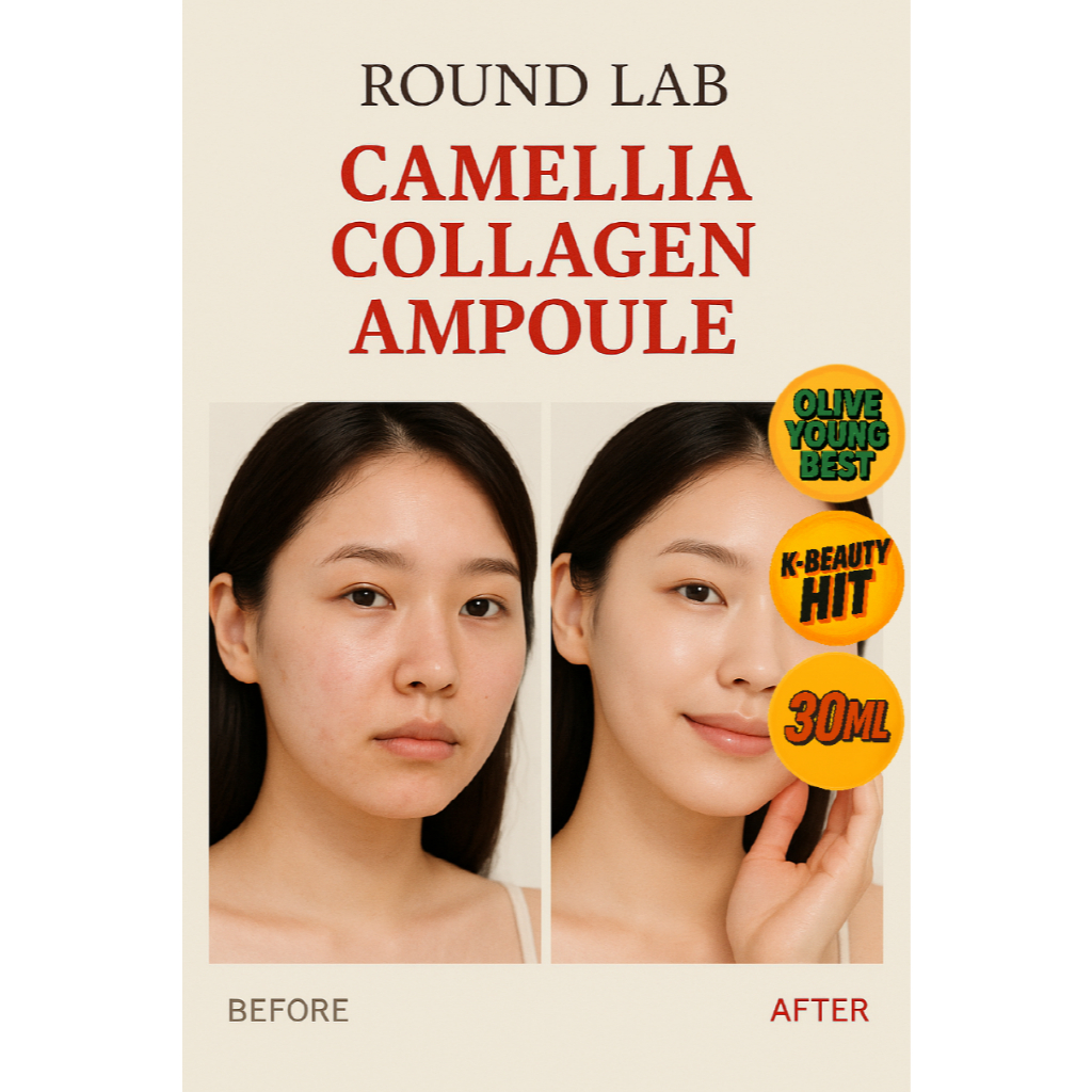 [ROUND LAB] Camellia Collagen Ampoule 30ml | K-Beauty