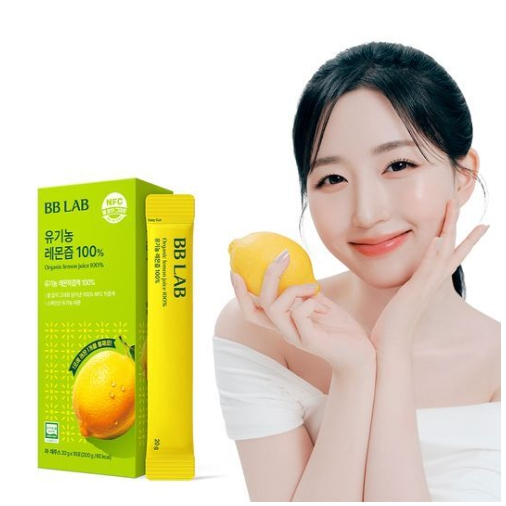 [Bblab] Nước chanh hữu cơ nguyên chất 100% 20g x 10 gói (Cung cấp 10 ngày)
