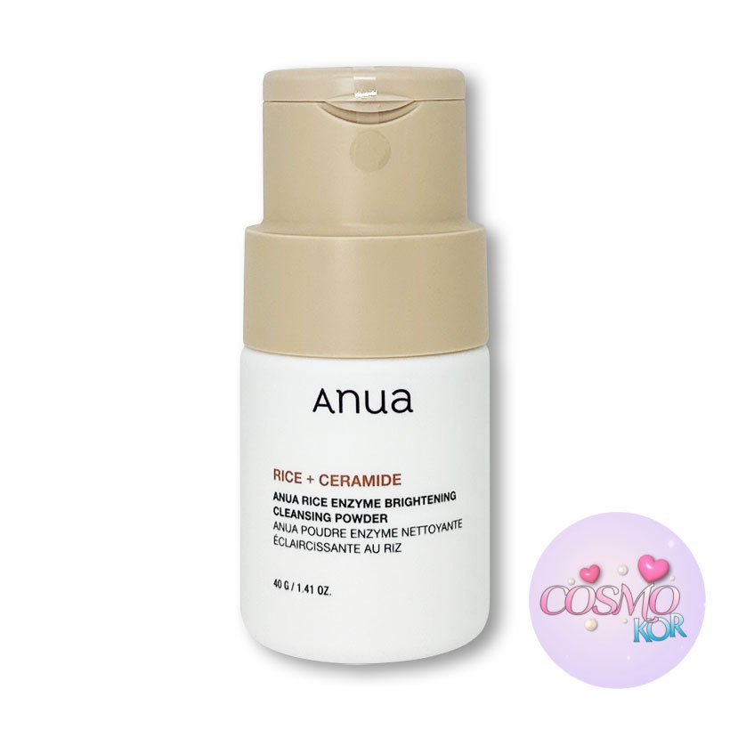 [Anua] Bột làm sáng da Rice Enzyme, Mặt nạ gạo, Ceramide, Sữa rửa mặt nhẹ nhàng để làm sáng da, rạng