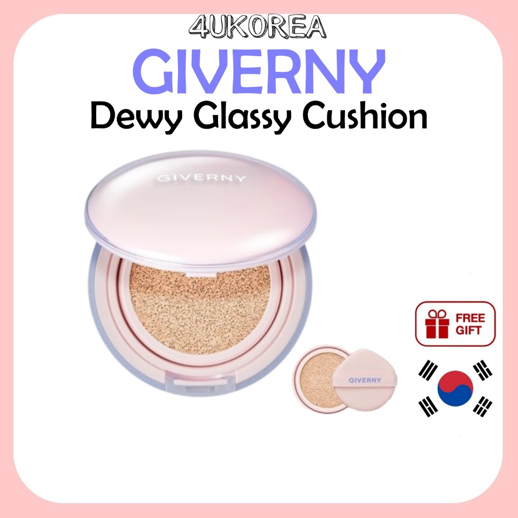 (+Refill) GIVERNY Dewy Glassy Cushion 13g - 3 Colors / K-BEAUTY