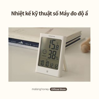[Malang Honey] Nhiệt kế đo độ ẩm kỹ thuật số có màn hình LCD - Đồng hồ đo độ ẩm trong nhà cho phòng bé Phòng khách Phòng ngủ