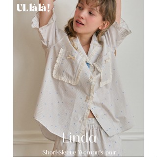 [MALL CHÍNH HÃNG] (25194WPSSNp) ULLALA PAJAMAS Linda Set bộ đồ ngủ mặc nhà nữ có đệm ngực Freesize