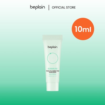[10ml Hàng Tặng Kèm Không Bán] Kem chống nắng BEPLAIN Sunmuse thuần Vật Lý Trà Xanh, Nâng Tone & Che phủ vùng da đỏ SPF 50+ PA++++ 10ml