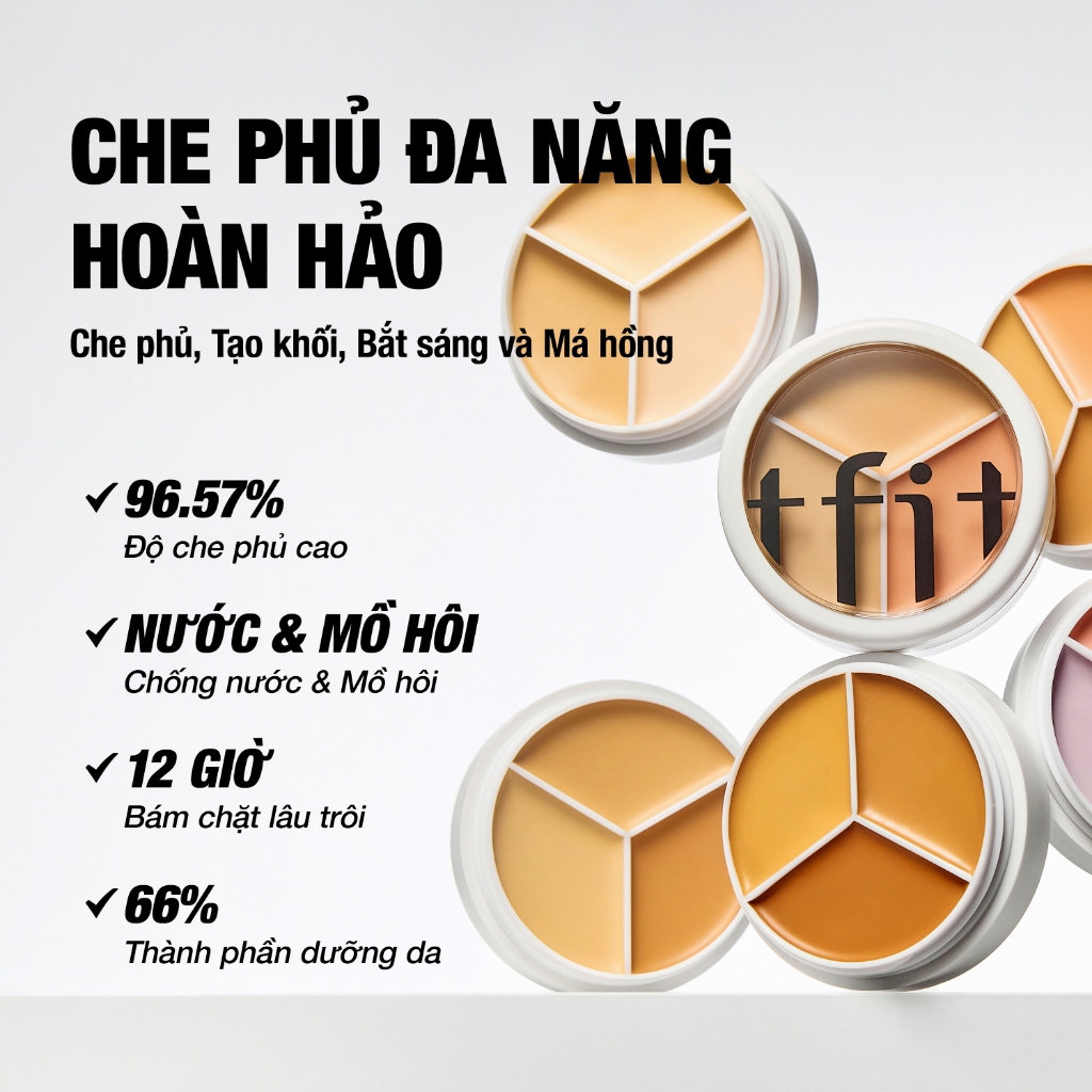 [TFIT Official] Che Khuyết Điểm Cover Up Pro Concealer Che quầng thâm mắt Che vết thâm mụn 15g | BigBuy360 - bigbuy360.vn