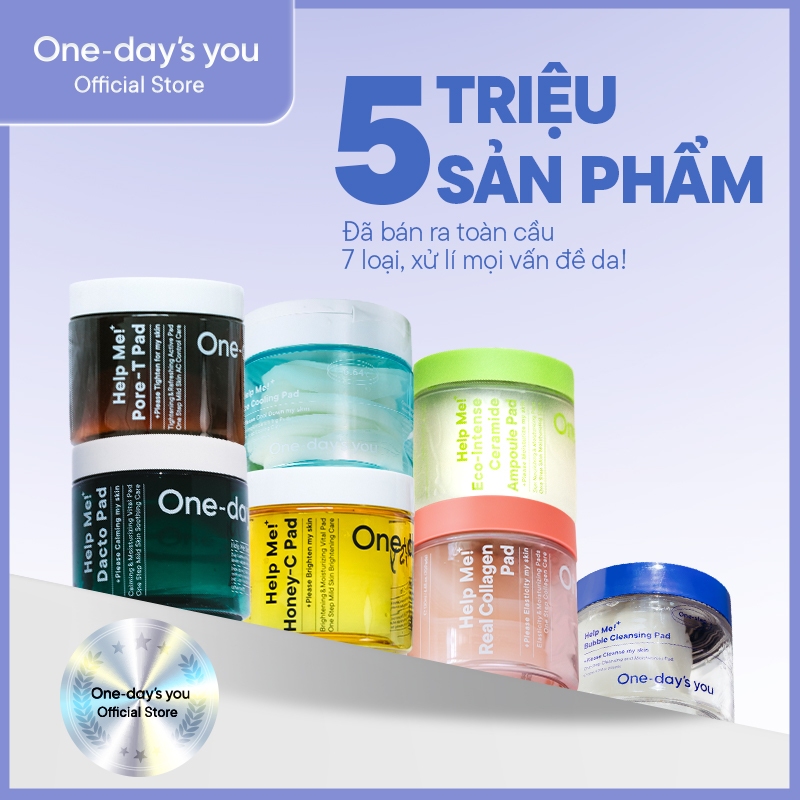 [Toner Pad One Day's You Chính Hãng] 7 Loại Bông Đắp Đa Năng – Tẩy Da Chết, Cấp Ẩm, Giảm Thâm, Se Khít Lỗ Chân Lông, Tẩy Trang (60–90 Miếng) | ONE DAY'S YOU Toner pad collection