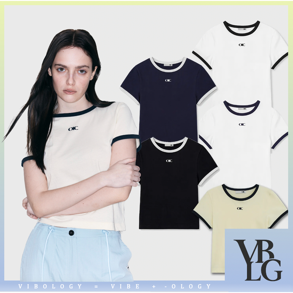 OIOI BỘ SƯU TẬP Áo thun Ringer hàng ngày – Áo thun Slim Fit thông thường dành cho nữ 5 màu | OiOi Hà