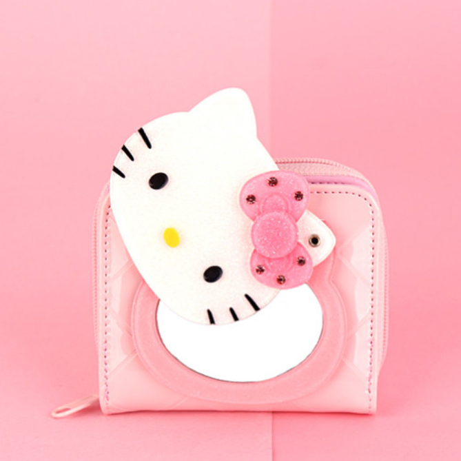 [Sanrio] Ví gương Hello Kitty Ví / Ví gương Kuromi có ngăn đựng tiền xu