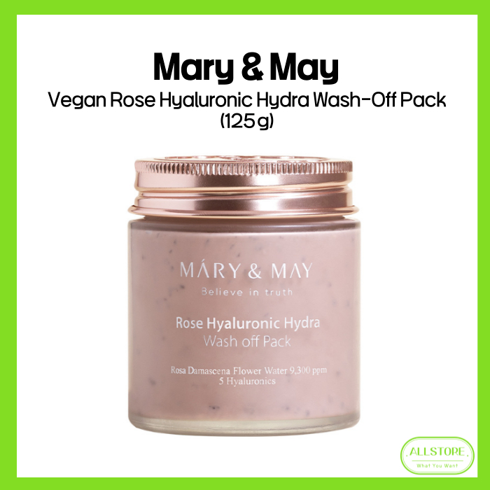 [Mary & May] Gói rửa chén Hyaluronic Hydra Vegan Rose (125 g)