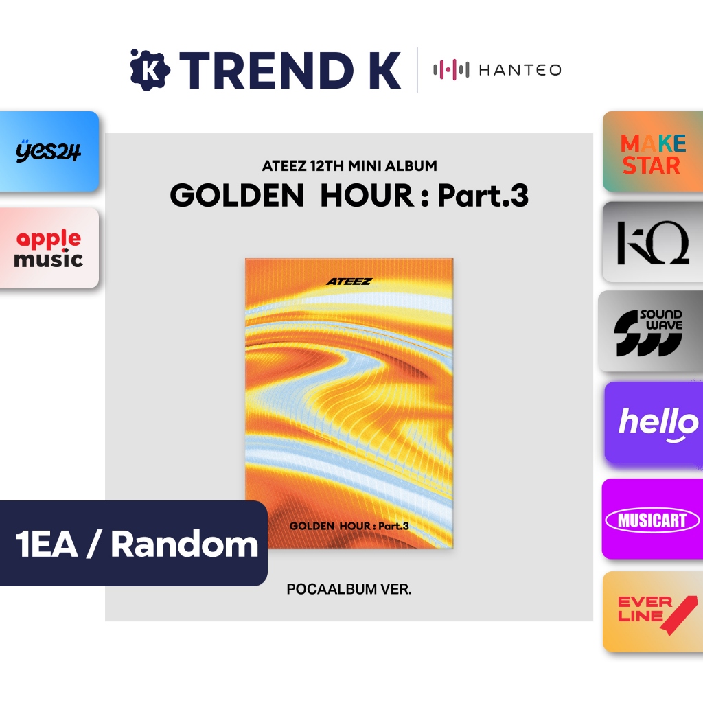 ATEEZ - [GOLDEN HOUR : Part.3] (POCAALBUM VER.) (1EA RANDOM)