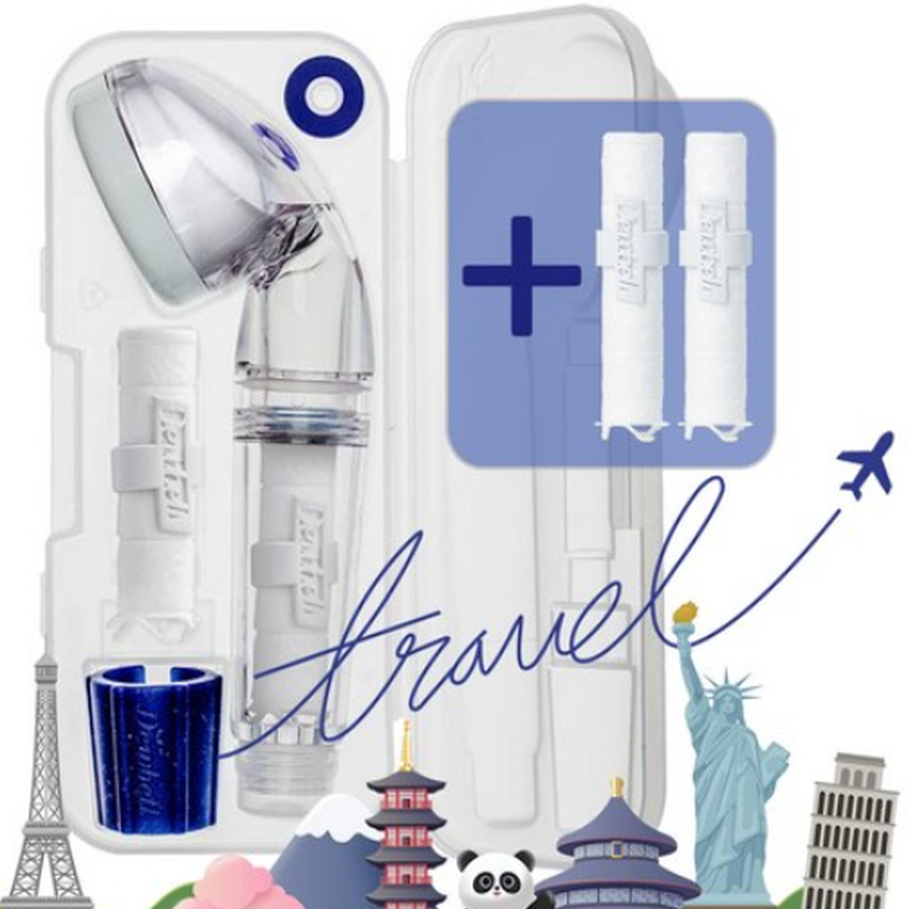 Bộ đầu vòi hoa sen du lịch DEWBELL kèm bộ lọc thưởng – Nhỏ gọn & mạnh mẽ