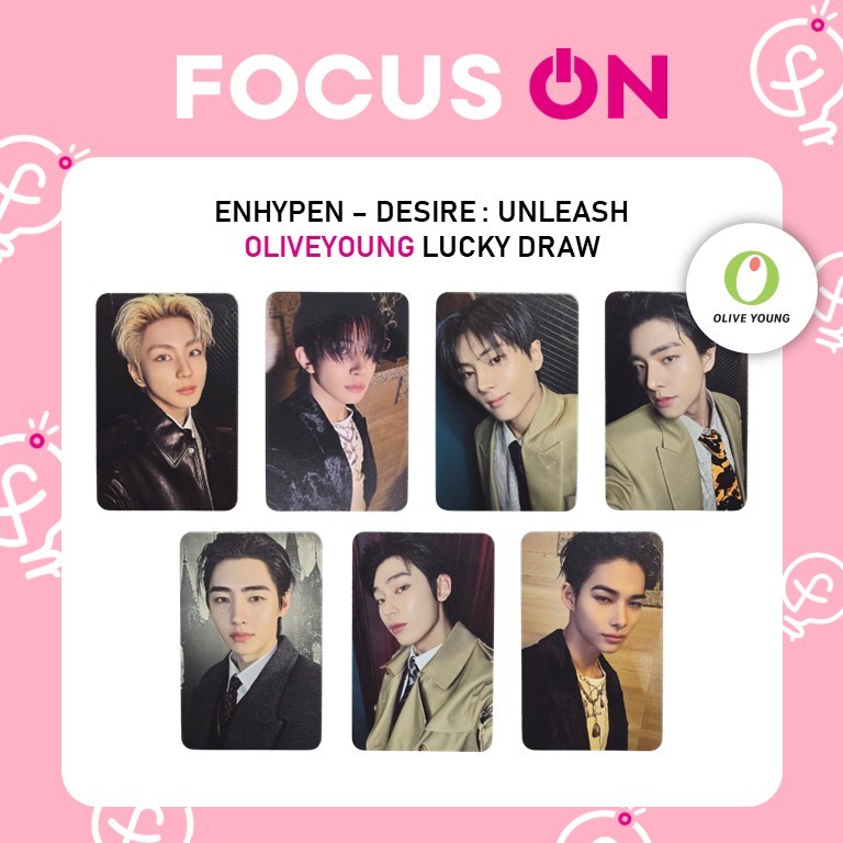 ENHYPEN LUCKYDRAW OLIVEYOUNG DESIRE : UNLEASH PHOTOCARD