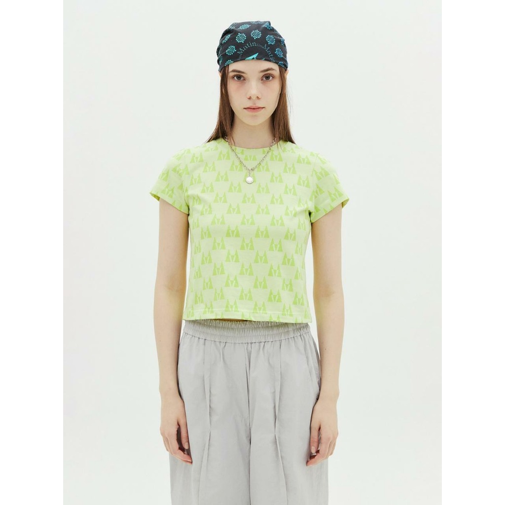 ❤️MATIN KIM LOGO VỚI IN CROP TOP IN XANH