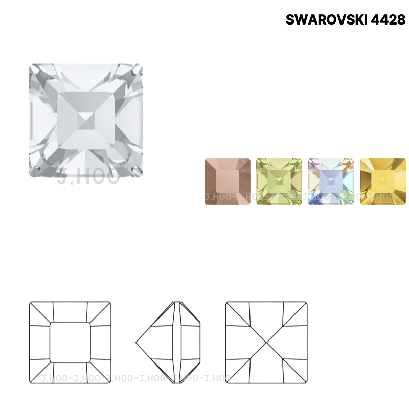 Swarovski 4428 XILION Square Fancy Stone 3mm (10 chiếc)
