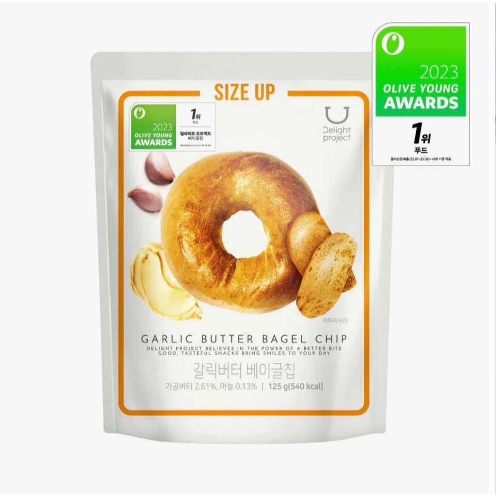 Dự án Delight Bơ Tỏi Bagel Chips 125g