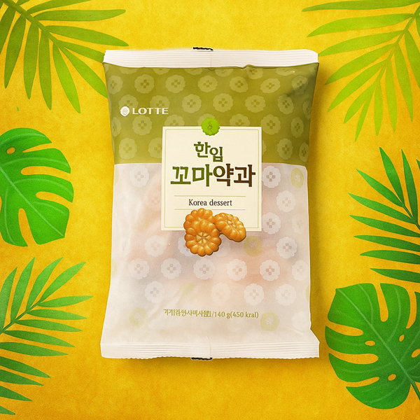 [Lotte] Mật Ong Mini Yakgwa 140g / Món tráng miệng truyền thống Hàn Quốc / Bánh ngọt kèm thạch mật o