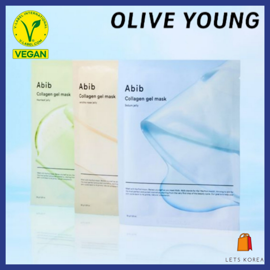 [OLIVE YOUNG] Mặt nạ Gel Collagen Abib Vegan - Heartleaf, Sedum, Jericho Rose