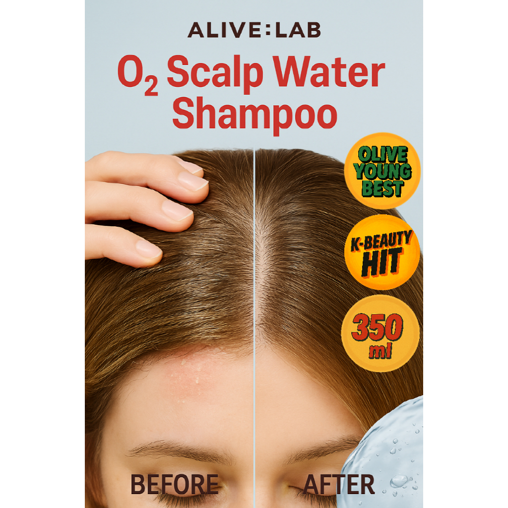[ALIVE: LAB] Dầu Gội Nước Da Đầu O2 350ml | K-Beauty