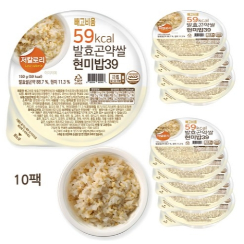 [Gạo ăn kiêng ít calo] [Ppaego Bium] Gạo lứt Konjac lên men 150g x 10 | Chỉ 39 kcal mỗi 100g | Gạo ă