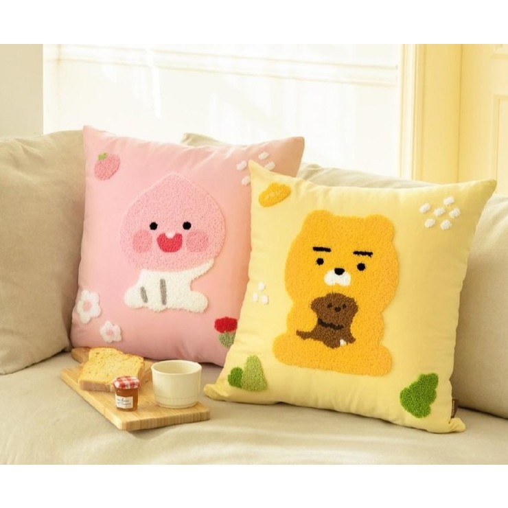 [Kakao Friends] APRIL Square Cushion Cover 45x45cm (Cushion Not Included) - Apeach/Lyan