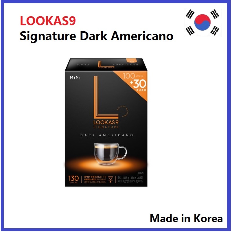 LOOKAS9 Signature Dark Americano / 1.15g X 130 Que / Sản xuất tại Hàn Quốc / Trực tiếp từ Hàn Quốc