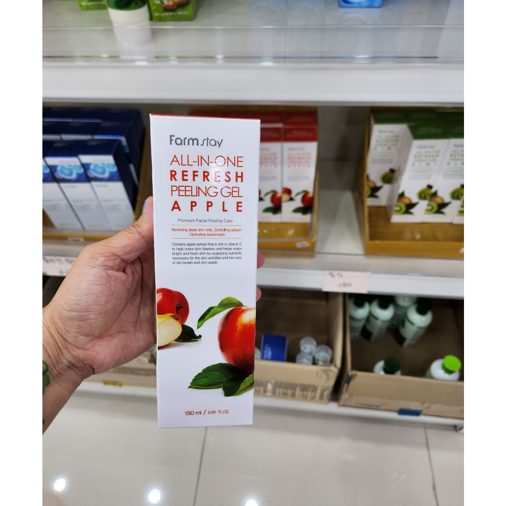 Tẩy Da chết Farm Stay Peeling Gel 180ml: Collagen/ Apple/ Kiwi