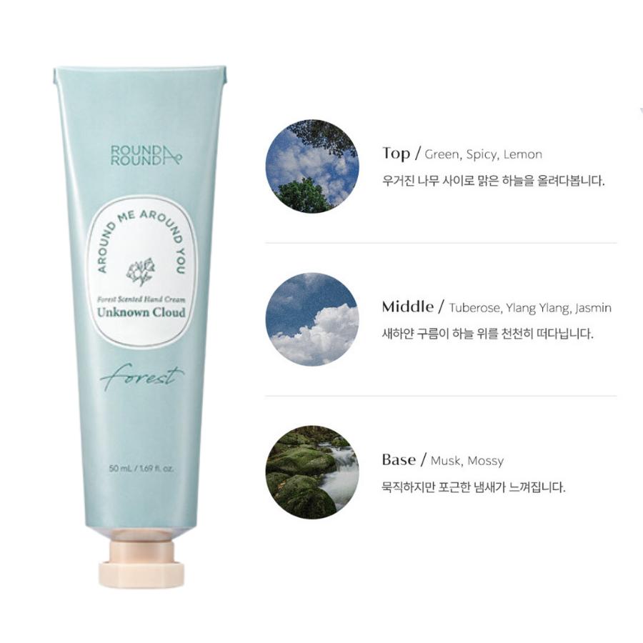 Kem dưỡng da tay hương nước hoa Round Around Forest Scented Hand Cream 50ml