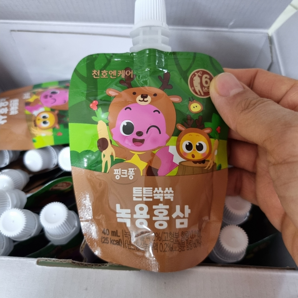 Hồng sâm nhung hươu Chunho Ncare x Pinkfong cho bé 40ml x 30 gói