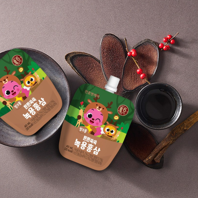 Hồng sâm nhung hươu Chunho Ncare x Pinkfong cho bé 40ml x 30 gói