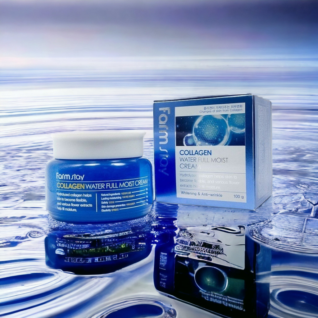 Kem Cấp ẩm sâu Bổ sung Collagen FARM STAY Collagen Water Full Moist Cream 100g