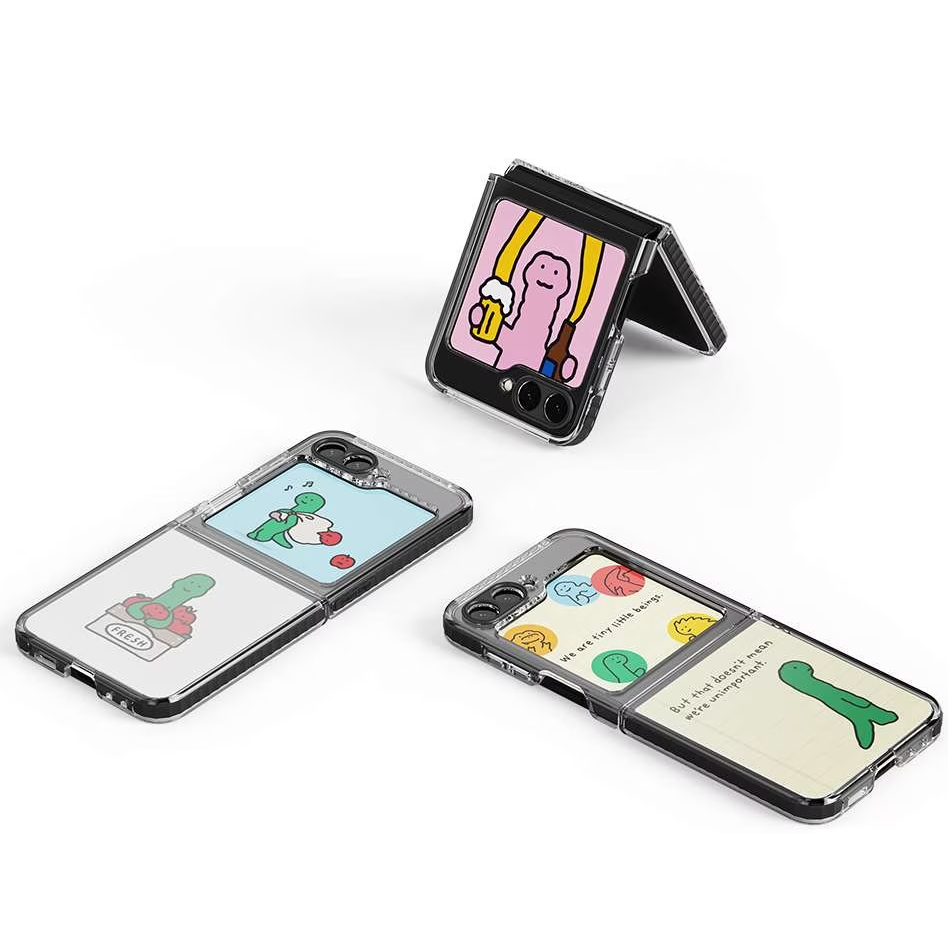 Bao Da Nắp Gập In Hình Gấu Suga Cho Galaxy Z Flip5