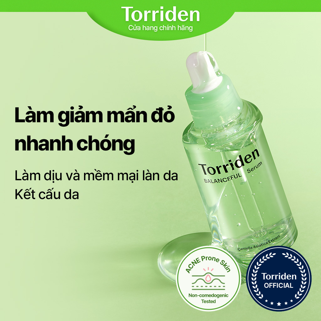 Serum rau má BALANCEFUL TORRIDEN làm sạch tế bào da chết và bã nhờn/ giảm mẩn đỏ cho da dễ nổi mụn/ cỡ nhỏ 10ml