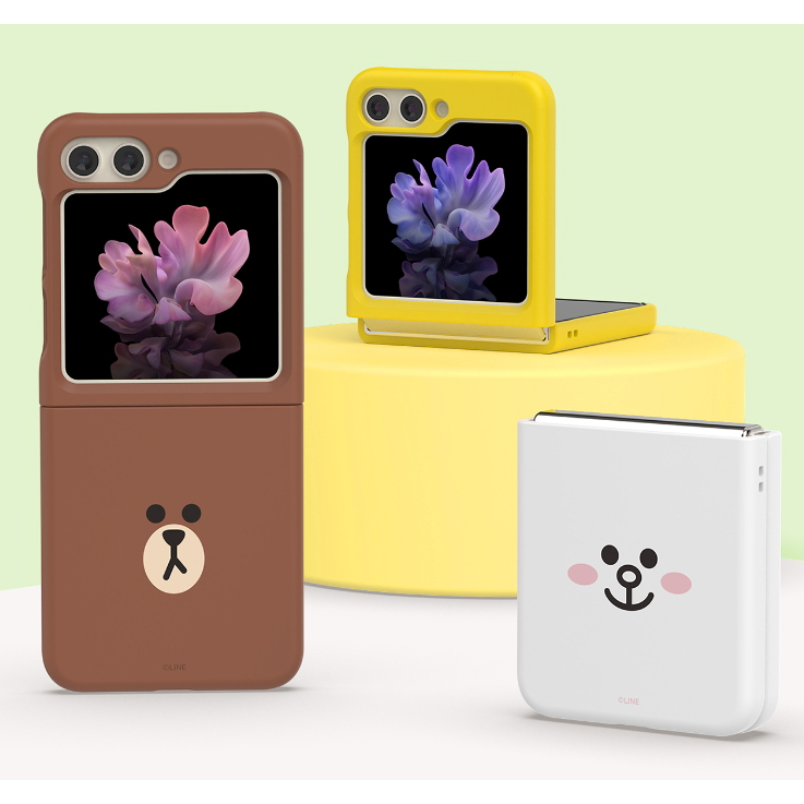 Line friends Ốp Điện Thoại In Hình Nhân Vật Hoạt Hình Hàn Quốc Cho galaxy z flip 5