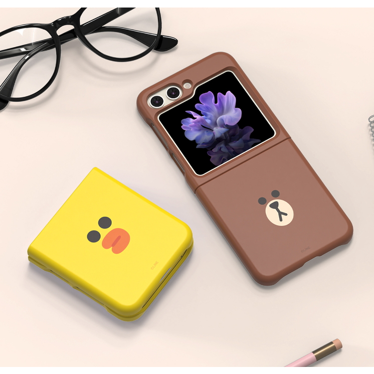 Line friends Ốp Điện Thoại In Hình Nhân Vật Hoạt Hình Hàn Quốc Cho galaxy z flip 5