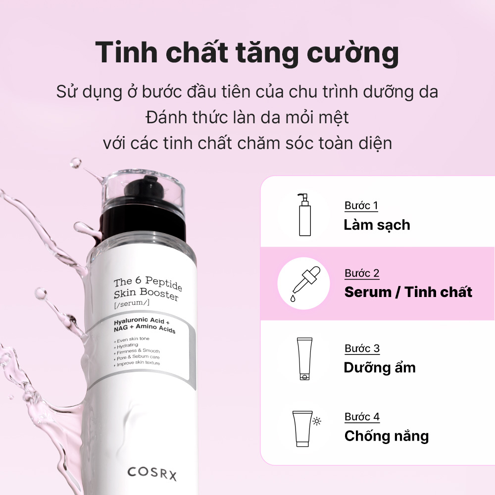 [COSRX OFFICIAL] Tinh chất tăng cường The 6 Peptide Skin Booster cải thiện toàn diện 150ml