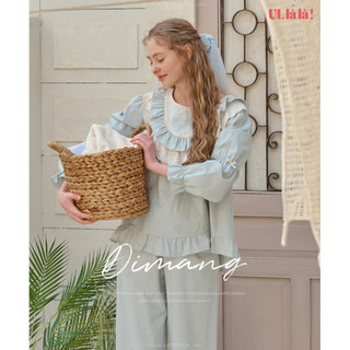  Dimang Bộ Đồ Ngủ Dài Tay Màu Bạc Hà (30'S) Free Size (WTLL23172V)