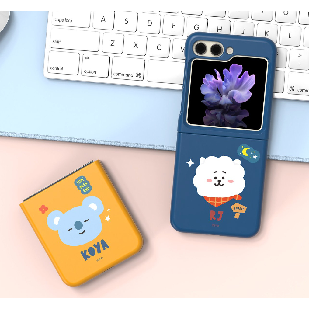 Bao Da Điện Thoại Nắp Lật In Hình bt21 line friends Cho galaxy z flip 5 flip5