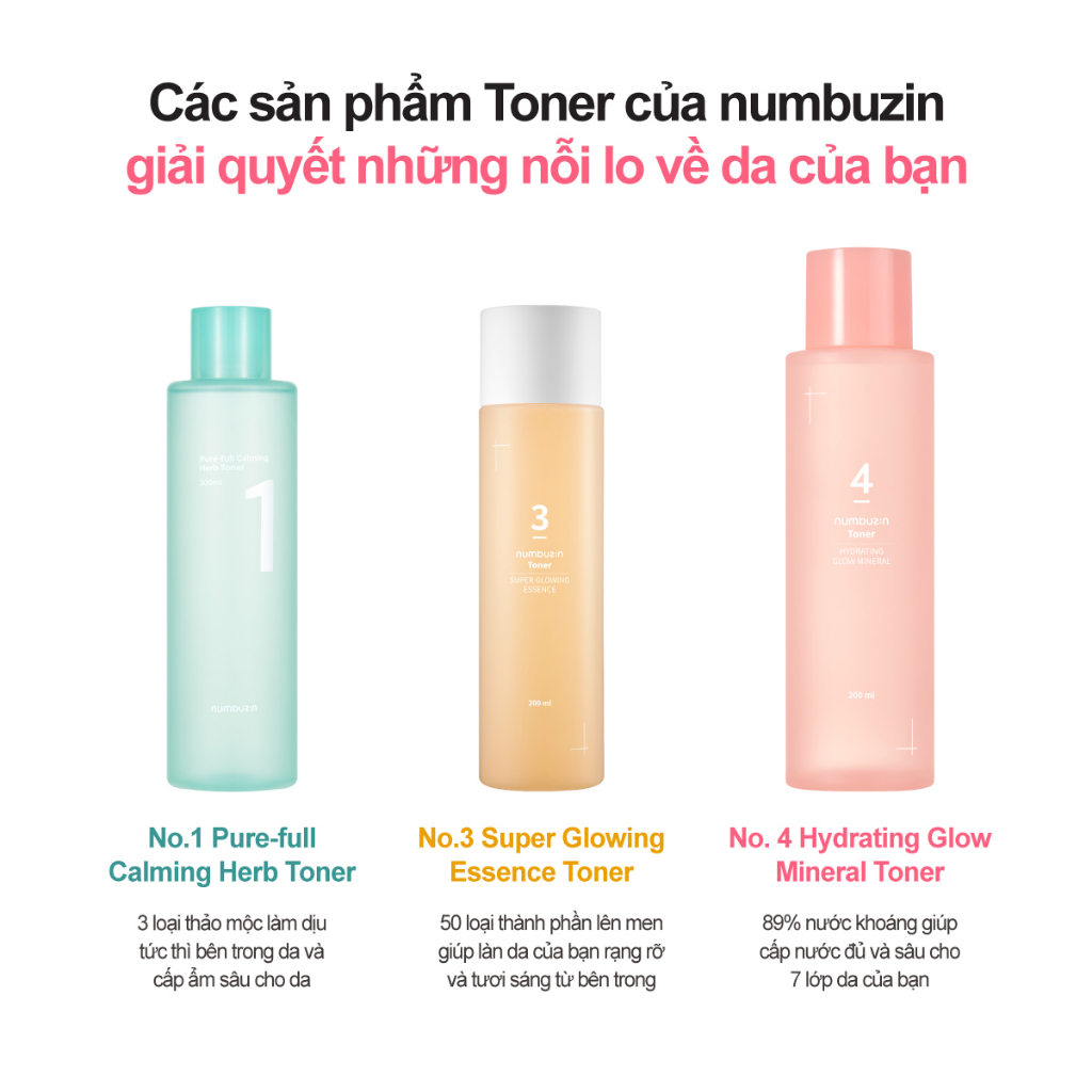 Toner NUMBUZIN khoáng dưỡng ẩm số 4