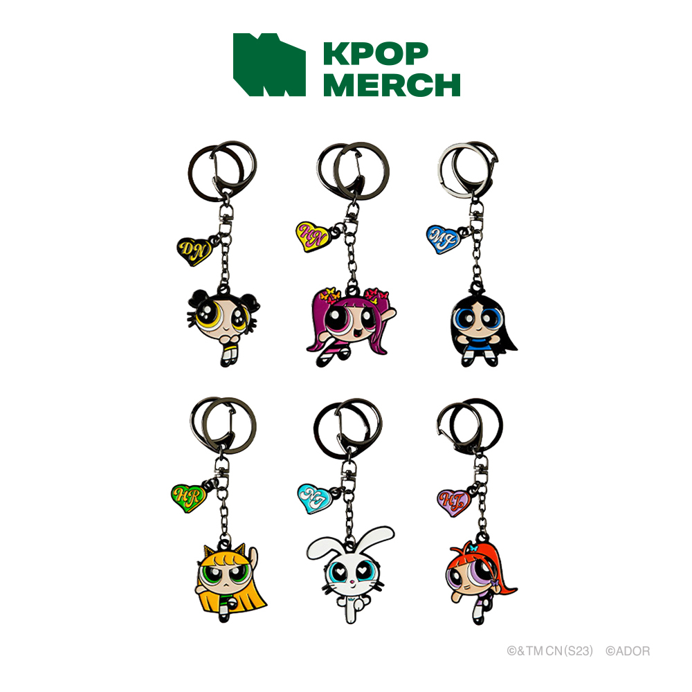 Móc khóa kim loại LINE Friends NewJeans The Powerpuff Girls X NJ