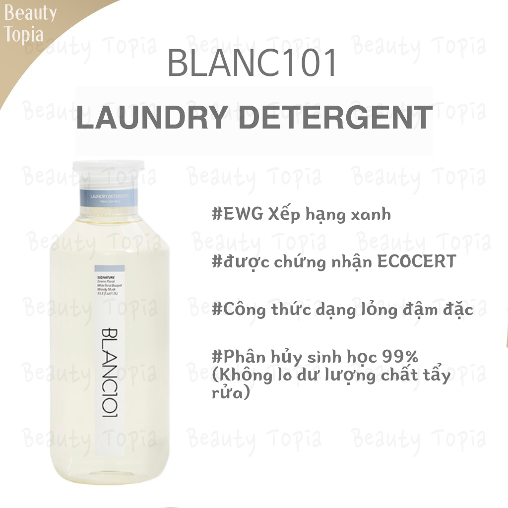 BLANC101 nước giặt 1L nước giặt em bé hàn quốc nước giặt em bé sơ sinh Laundry Detergent liquid