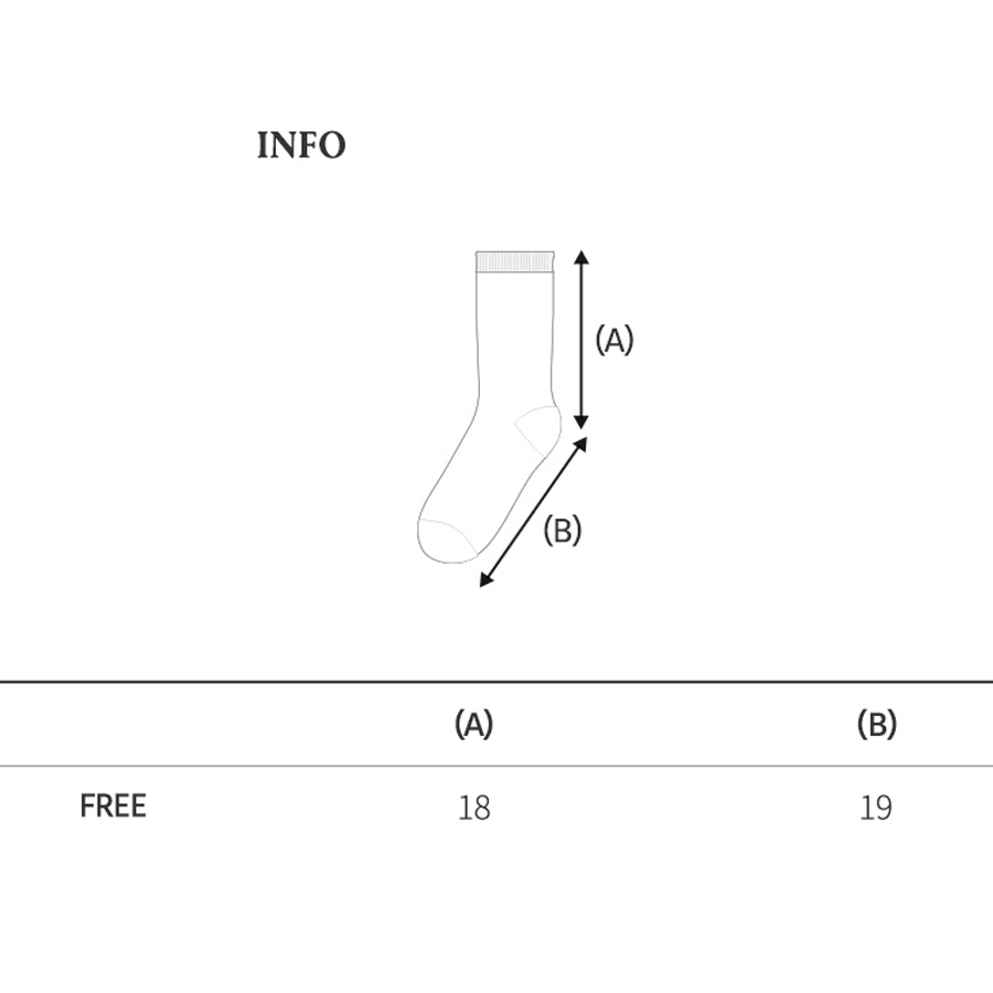 Vớ cao cổ WHO.A.U WHAYD4901A Steve Embroidery Socks