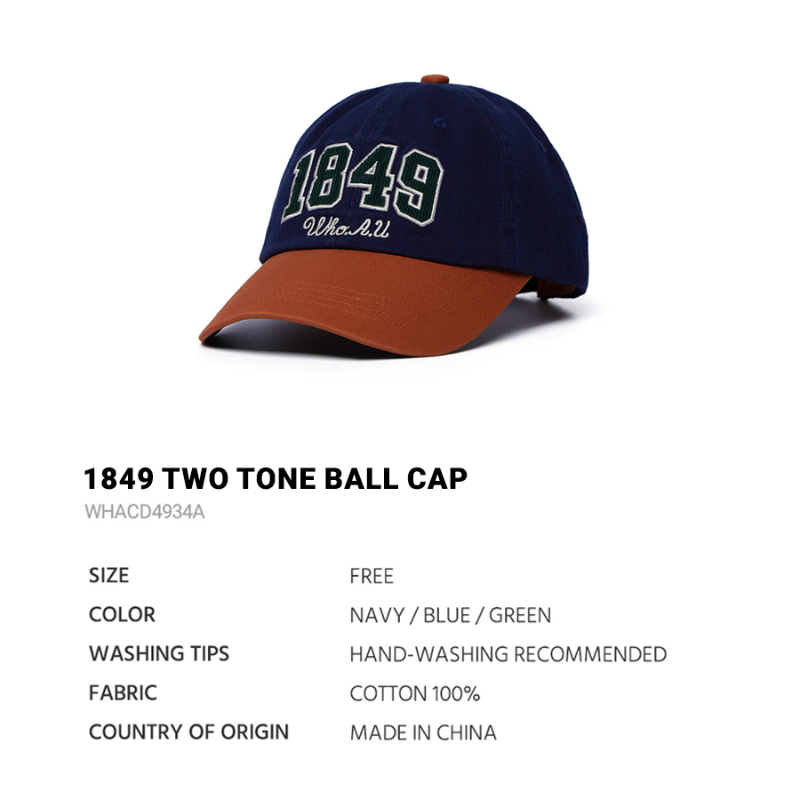 Mũ bóng chày WHO.A.U WHACD4934A phối màu 1849 Two Tone Ball Cap 100% Cotton