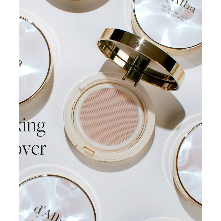 Phấn Nước d'Alba | Serum Glow Fixing Cover Cushion SPF50+ 17g