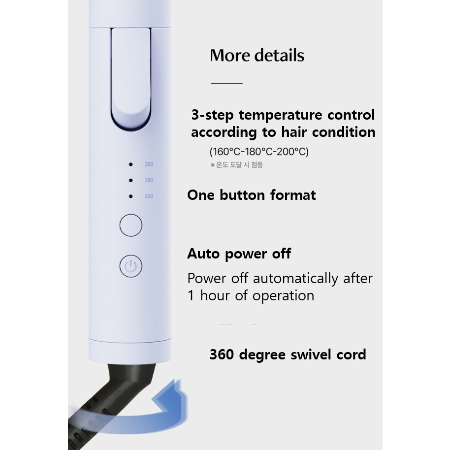 VODANA COMPACT CURLING IRON 25MM POWDER BLUE